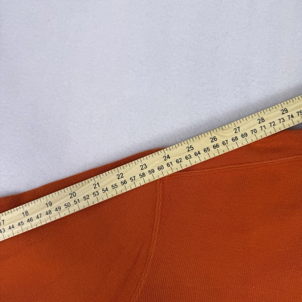 Polo Ralph‎ Lauren Quarter Zip Pullover Sweater Orange Ribbed Cotton Men's XL